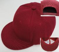 Snap-Back Flat Bill Cap [Wine/Wine]